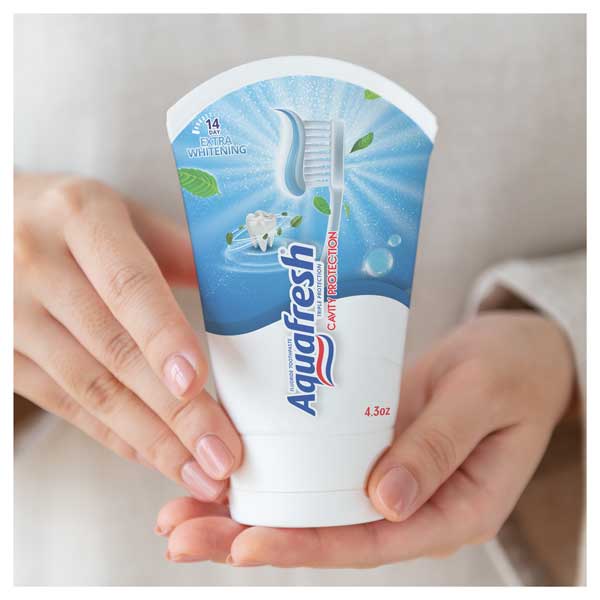 طراحی بسته ‌بندی خمیردندان AquaFresh
